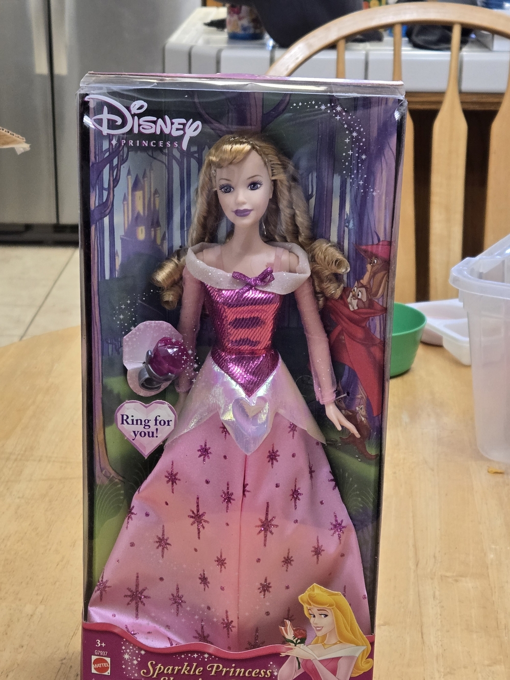 Vintage Disney Princess Aurora Sparkle Doll - Pink